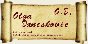 Olga Danesković vizit kartica